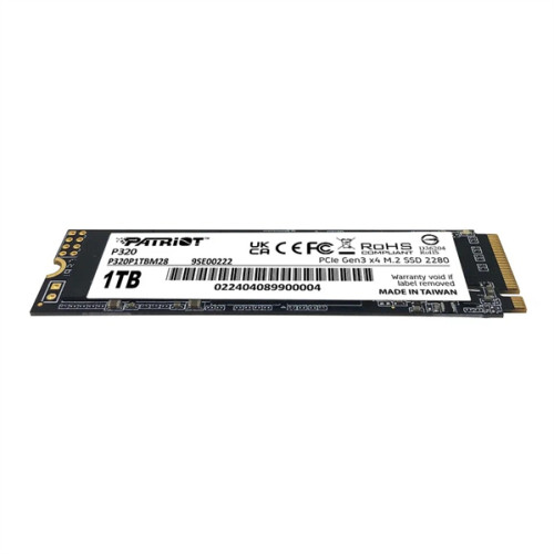 Patriot SSD P320 1TB M.2 2280 NVMe PCIe 3.0 x4 R3000/W2200 TBW 480TB 3D NAND