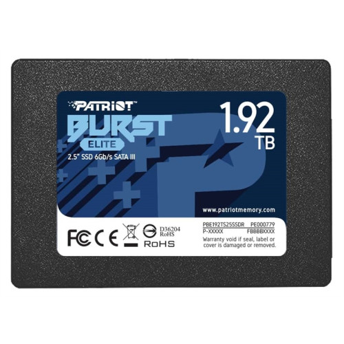 Patriot SSD BURST ELITE 1920Gb SATA3 2.5” R450/W320 TBW 800TB 3D NAND