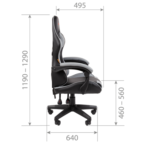 Chairman   game CH29 экокожа, черно-серый