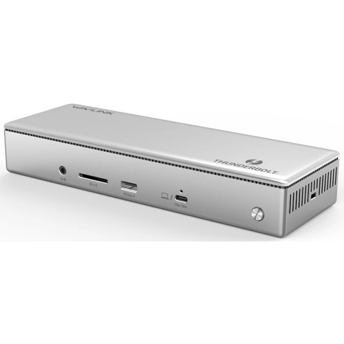 Docking Station WAVLINK Thunderbolt 4 Quad Display/96W Power Delivery Include 20V/11.5A Power Adapter/4xUSB3.0/3xThunderbolt 4/2xDP 4K 60HZ/2xHDMI 4K 60HZ/1xGigabit LAN/1xCombo Audio Jack/1xCardReader