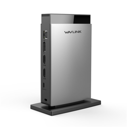 Docking Station WAVLINK USB-C PD3.1 Triple Display/140W PowerDelivery/2xUSB3.0/1xUSB C/1xDP 1.4/2xHDMI 2.1/1xGigabit LAN/1xAudio In/Out/1xSD/Micro SD CardReader/ no AC-Adapter included