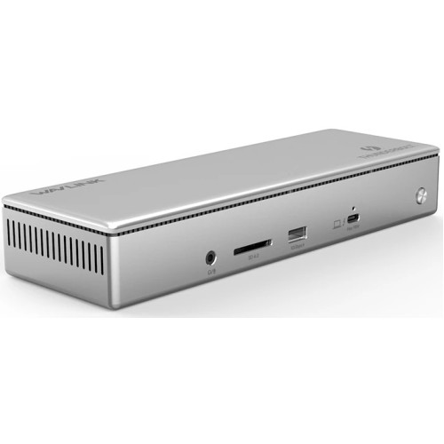 Docking Station WAVLINK Thunderbolt 4 Quad Display/96W Power Delivery Include 20V/11.5A Power Adapter/4xUSB3.0/3xThunderbolt 4/2xDP 4K 60HZ/2xHDMI 4K 60HZ/1xGigabit LAN/1xCombo Audio Jack/1xCardReader