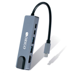 ORIGO Док-станция USB-C, 2xUSB 3.0, 1xUSB-C/PD 3.0, 1xUSB-C, 1x1000Base-T, 1xHDMI