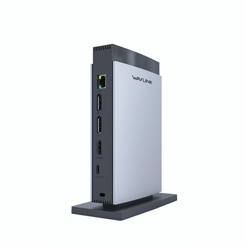 Docking Station WAVLINK USB-C PD3.1 Triple Display/140W PowerDelivery/2xUSB3.0/1xUSB C/2xDP 1.4/1xHDMI 2.1/1xGigabit LAN/1xAudio In/Out/1xSD/Micro SD CardReader/no AC-Adapter included
