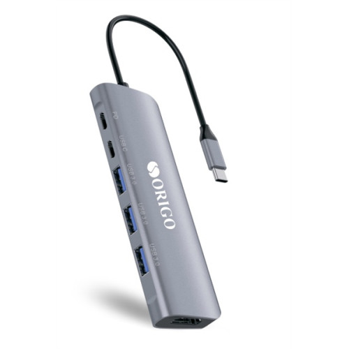 ORIGO Док-станция USB-C, 3xUSB 3.0, 1xUSB-C/PD 3.0, 1xUSB-C, 1xHDMI