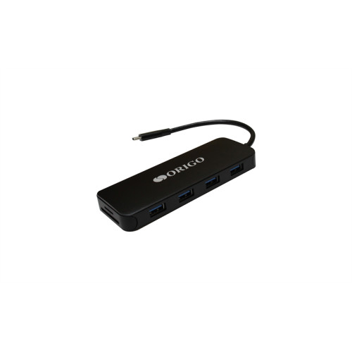 ORIGO Док-станция USB-C, 4xUSB 3.0, 1xUSB-C/PD 3.0, 1x1000Base-T, 1xHDMI, 1xVGA, слот SD/TF/microSD, 1x3,5мм TRRS