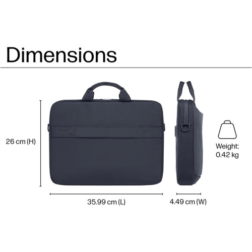 Case HP Everyday 14 Odyssey Gray Laptop Briefcase cons