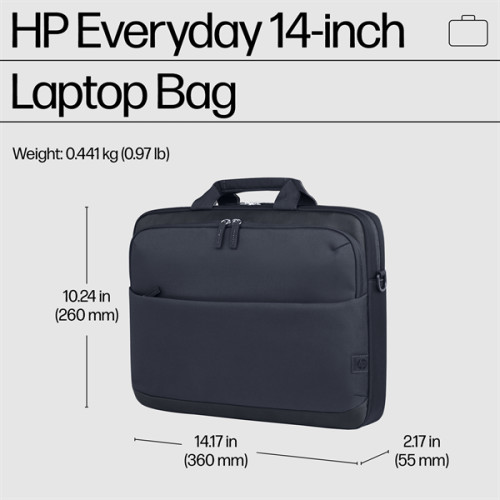 Case HP Everyday 14 Odyssey Gray Laptop Bag cons