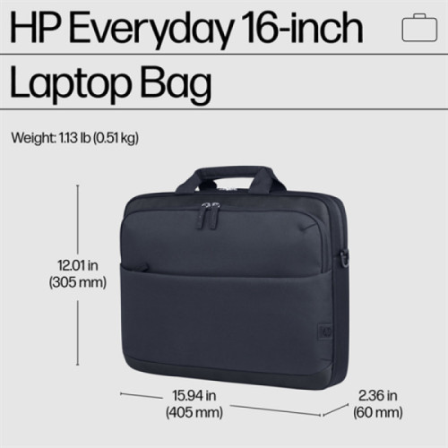 Case HP Everyday 16 Odyssey Gray Laptop Bag cons