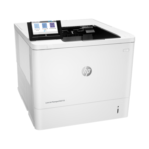 HP LaserJet Managed E60155dn Printer (A4, 1200dpi, 52ppm, 512Mb, 2 trays 100+550, duplex, USB/extUSBx2/GigEth, cartridge in box)