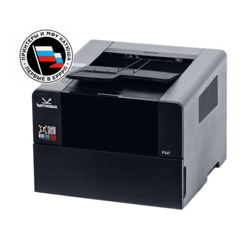 Катюша P247e, А4 Ч/Б, 47 стр/мин, 1200 dpi. CPU 1 ГГц, 2 ГБ, Ethernet, USB, Старт. тонер 3 000 отп.,  Пр-во РФ, 3 года гар. МПТ