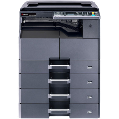 Kyocera TASKalfa 2020 (P/S/C, черно-белая печать, А3, 20 стр/мин, 600 x 600 dpi, duplex, 256 МБ, USB, старт.тонер - да, 3.000, ориг.тонер TK-4140~16.000 , альт. 1102ZR3NL0)