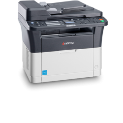 Kyocera FS-1125MFP, P/C/S/F, ч/б лазерный, A4, 25 стр/мин, 1800x600 dpi, 64 Мб, USB 2.0, Network, лоток 250 л., Duplex, автопод., старт.тонер 1000 стр.