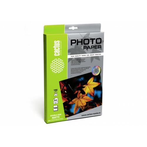 Cactus CS-MA4190100DS A4/190г/м2/100л./белый матовое/матовое для струйной печати