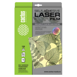 Cactus CS-LFSA415010 A4/150г/м2/10л./прозрачный самоклей. для лазерной печати