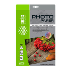 Cactus CS-MA517050 A5/170г/м2/50л./белый матовое для струйной печати