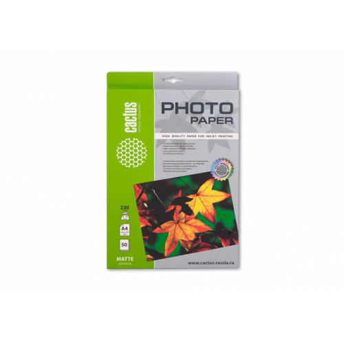 Cactus CS-MA423050 A4/230г/м2/50л./белый матовое для струйной печати