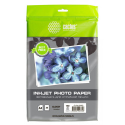Cactus CS-GA415020ED A4/150г/м2/20л./белый глянцевое для струйной печати