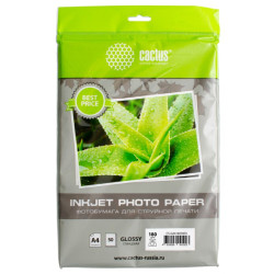 Cactus CS-GA418050ED A4/180г/м2/50л./белый глянцевое для струйной печати