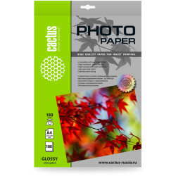 Cactus CS-GA4180100 A4/180г/м2/100л./белый глянцевое для струйной печати