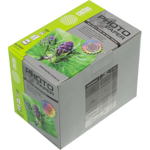 Cactus CS-GA6200500 A6/200г/м2/500л./белый глянцевое для струйной печати