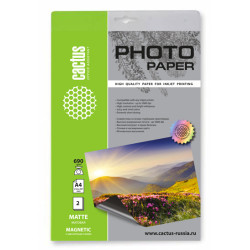 Cactus CS-MMA46902 A4/690г/м2/2л./белый матовое/магнитный слой для струйной печати
