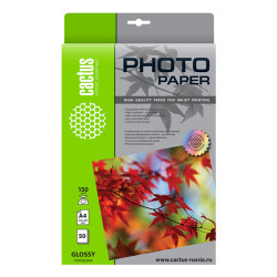 Cactus CS-GA415050 A4/150г/м2/50л./белый глянцевое для струйной печати
