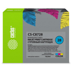 Cactus CS-C8728 №28 многоцветный (18мл) для HP DJ 3320/3325/3420/3425/3520