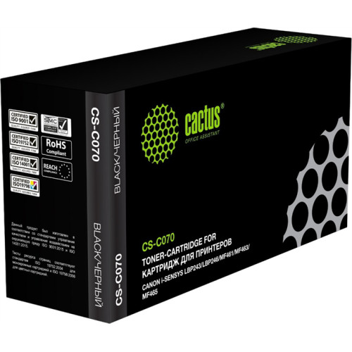 Cactus CS-C070 070 черный (3000стр.) для Canon i-SENSYS LBP243/LBP246/MF461/MF463/MF465