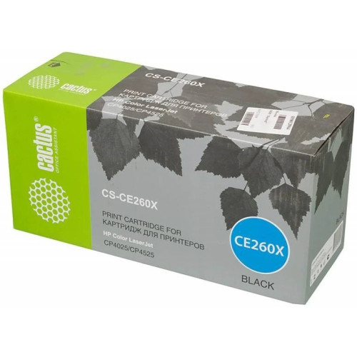 Cactus CS-CE260X CE260X черный (17000стр.) для HP LJ CP4525