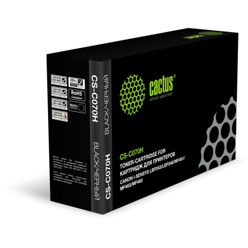 Cactus CS-C070H 070H черный (10200стр.) для Canon i-SENSYS LBP243/LBP246/MF461/MF463/MF465