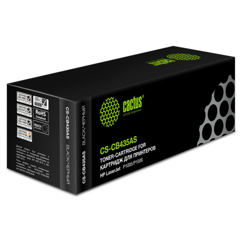 Cactus CS-CB435AS CB435A черный (1500стр.) для HP LJ P1005/P1006