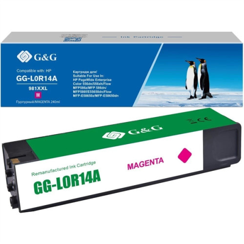 Cartridge GG 981Y для PageWide 556/586/E58650, пурпурный (16 000 стр.)  (аналог L0R14A)
