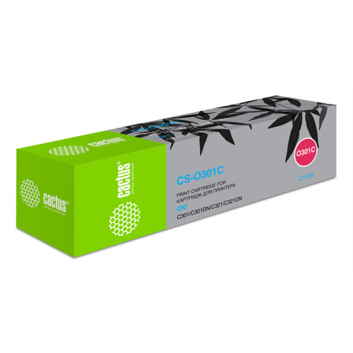 Cactus 44973543 CS-O301C 44973543 голубой (1500стр.) для Oki C301/321