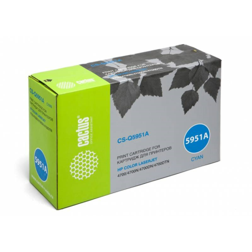 Cactus CS-Q5951A Q5951A голубой (10000стр.) для HP LJ 4700