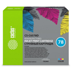 Cactus CS-C6578D №78 голубой/пурпурный/желтый (19мл) для HP DJ 900/1220C/PS P000/P1100