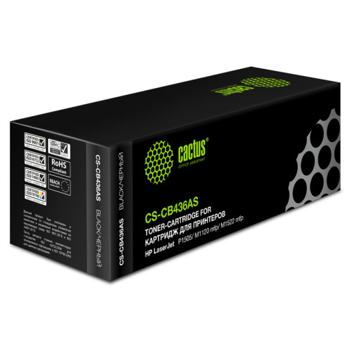 Cactus CS-CB436AS CB436A черный (2000стр.) для HP LJ P1505/ M1120/M1522