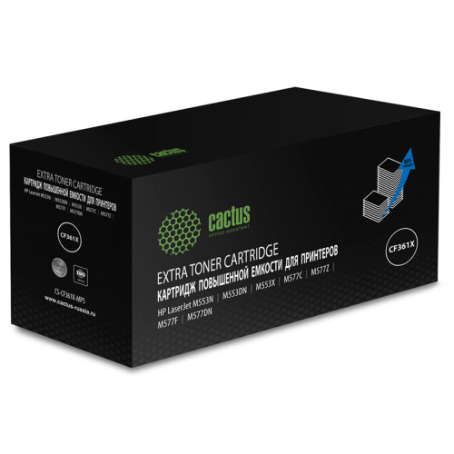 Cactus CS-CF361X-MPS CF361XX голубой (18000стр.) для HP CLJ M552dn/M553dn/M553N/M553x