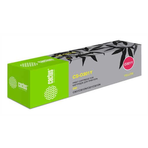 Cactus 44973541 CS-O301Y 44973541 желтый (1500стр.) для Oki C301/321