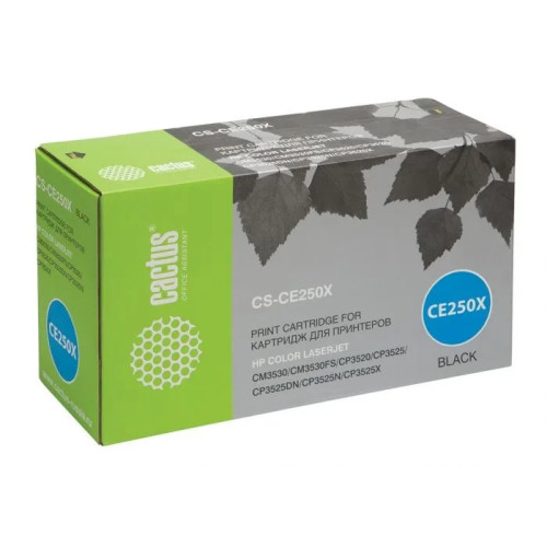 Cactus CS-CE250X CE250X черный (10500стр.) для HP CLJ CP3525/CM3530
