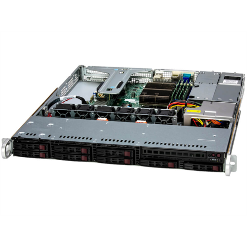 Supermicro SuperServer 1U 111R-M noCPU(1) E-2400 series/ noDIMM(4)/  8x2,5