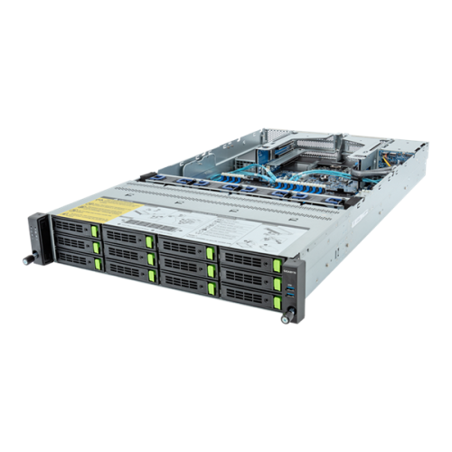 Gigabyte Server Platform R283-S96 / 2U / 2xIntel (Gen 4/5) / 2xHS / 32xDIMM / 12xLFF NVME/SAS/SATA + 2xSFF SAS/SATA / 2x1GbE / 2xOCP 3.0 / 4xFHHL / 2x2000W / Rails
