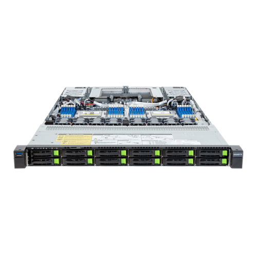 Gigabyte Server Platform R183-Z94 Rev.3x / 1U / 2xAMD (9004/9005) / 2xHS / 24xDIMM / 12xSFF NVME/SAS/SATA + 3xM.2 PCIe Gen3 / 2x1GbE / 2xOCP 3.0 / 2xFHHL / 2x1600W / Rails