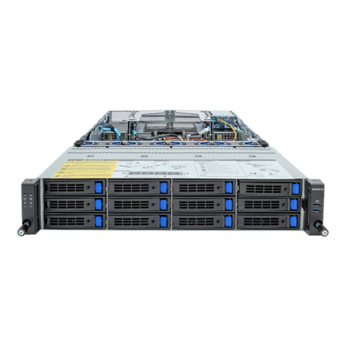 Gigabyte Server Platform R283-Z91 Rev.3x / 2U / 2xAMD (9004/9005) / 2xHS / 24xDIMM / 12xLFF SAS/SATA + 2xSFF SAS/SATA + 3xM.2 PCIe Gen3 / 2x1GbE / 2xOCP 3.0 / 6xFHHL / 2x1600W / Rails