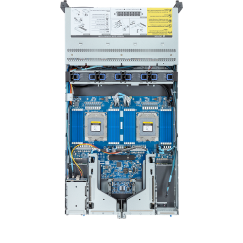 Gigabyte Server Platform R283-Z91 Rev.3x / 2U / 2xAMD (9004/9005) / 2xHS / 24xDIMM / 12xLFF SAS/SATA + 2xSFF SAS/SATA + 3xM.2 PCIe Gen3 / 2x1GbE / 2xOCP 3.0 / 6xFHHL / 2x1600W / Rails