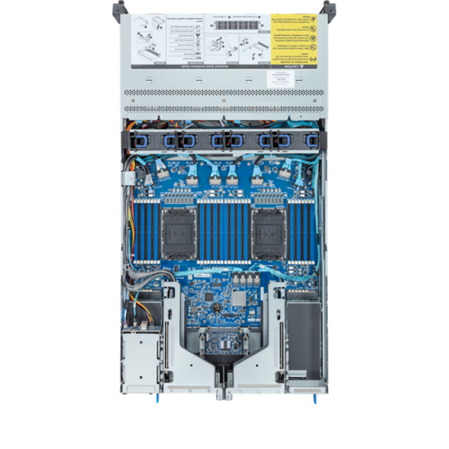 Gigabyte Server Platform R283-S96 / 2U / 2xIntel (Gen 4/5) / 2xHS / 32xDIMM / 12xLFF NVME/SAS/SATA + 2xSFF SAS/SATA / 2x1GbE / 2xOCP 3.0 / 4xFHHL / 2x2000W / Rails