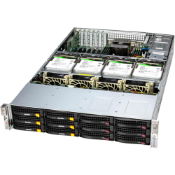 Supermicro SuperStorage 2U Server 621E-ACR16L no CPU(2) 5th/4th Gen(MCC carrier)/TDP 270W/no DIMM(16)/16x3,5/2,5 SATA/SAS/2x10GbE/2x1600W/SFT-DCMS-Single