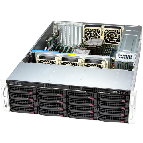 Supermicro SuperStorage 3U Server 631E-E1CR16H no CPU(2) 5th/4th gen(MCC carrier)/TDP270/no DIMM(16)/16x3.5/2.5 SATA/SAS/2x10GbE/2x1200W/SFT-DCMS-Single