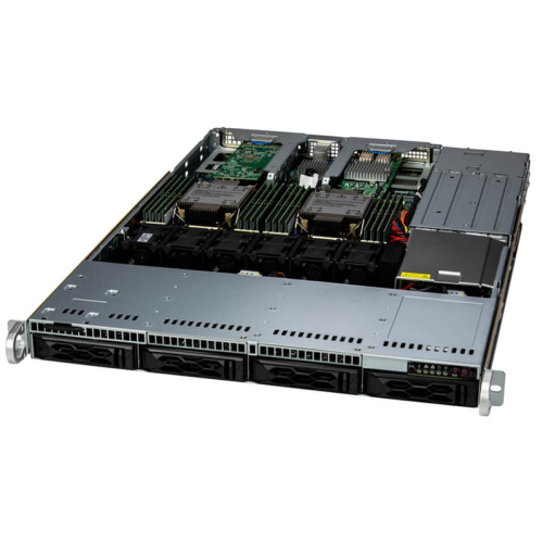 Supermicro SuperServer 1U 611C-TN4R noCPU(2) 4th/5th Gen(MCC Carrier)/ noDIMM(16)/4x 3.5/2.5