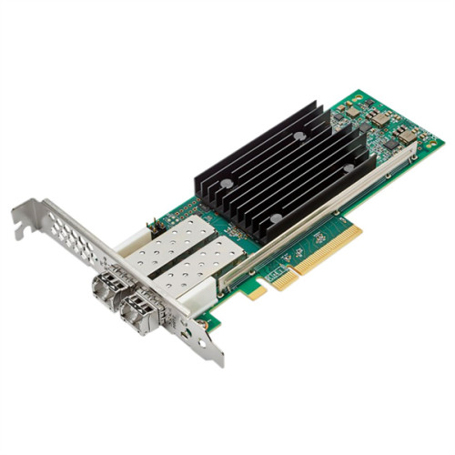 Qlogic QLE2772 32Gb Dual Port FC HBA, x8 PCIe, SR LC multi-mode optic, LP + FH, transivers included